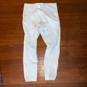 White lulu lemon leggings size 10